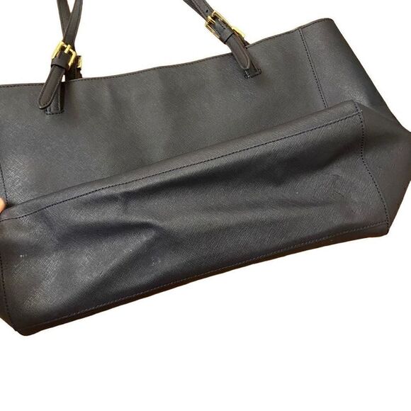 Tory Burch York Buckle Tote Saffiano Leather Navy Blue - Picture 3 of 10